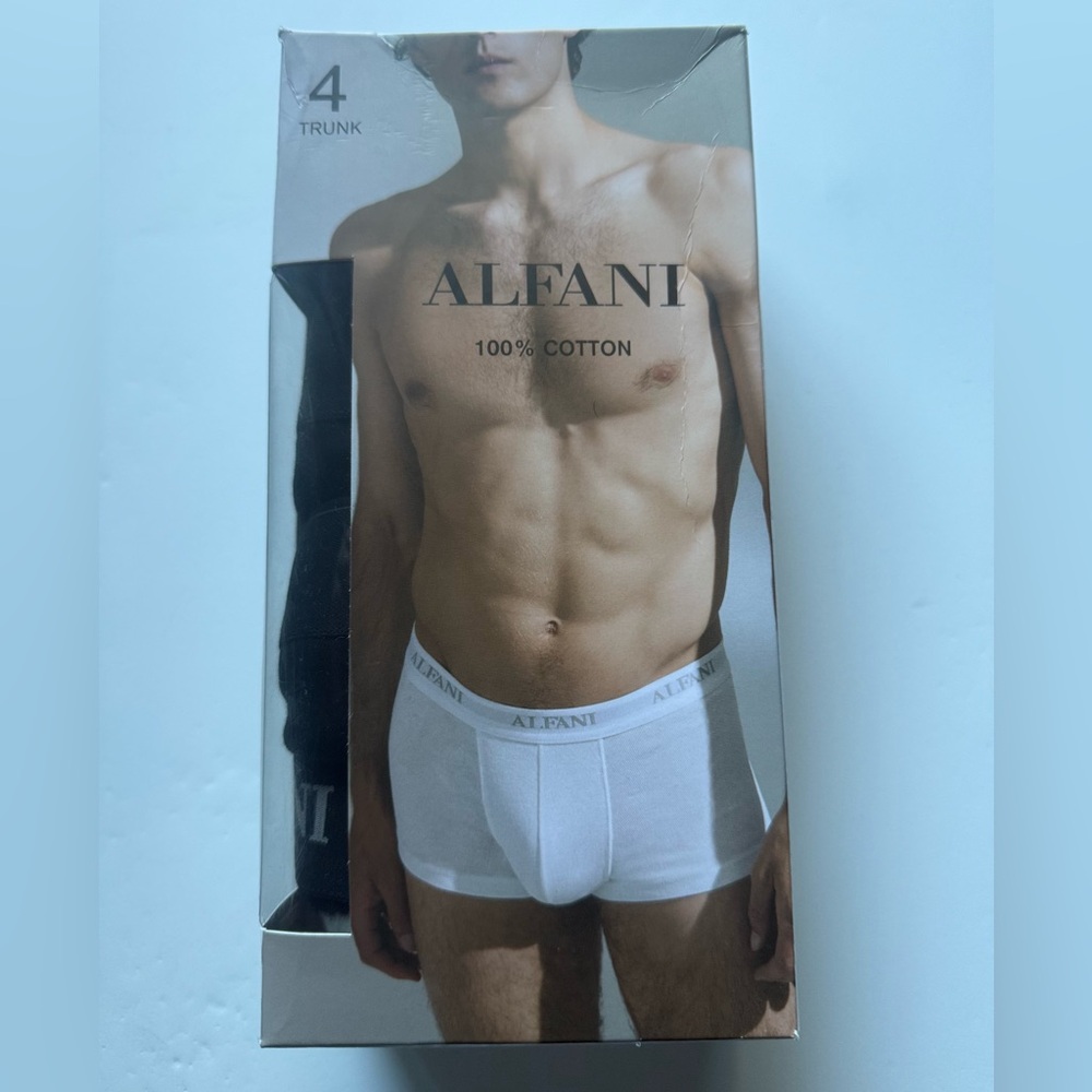 Alfani Men's Black 100% Cotton Trunks